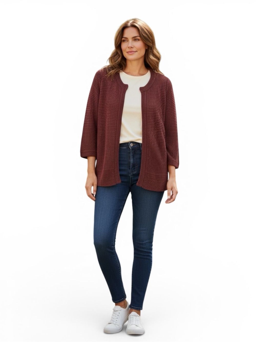 Vintage Apt. 9 Burgundy Sparkle Shrug Cardi 0X